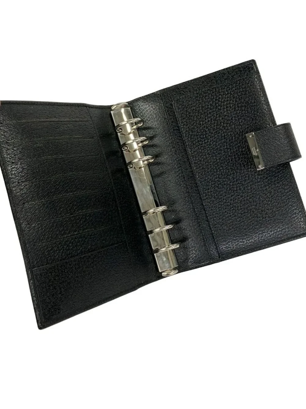 Gucci Agenda GG Pattern Black Leather